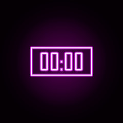 Poster - scoreboard neon icon. Elements of hockey set. Simple icon for websites, web design, mobile app, info graphics