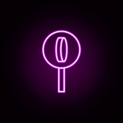 Poster - search hockey games neon icon. Elements of hockey set. Simple icon for websites, web design, mobile app, info graphics