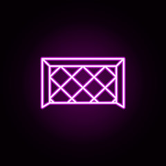 Poster - goal neon icon. Elements of hockey set. Simple icon for websites, web design, mobile app, info graphics