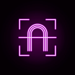 Poster - fingerprint neon icon. Elements of internet things set. Simple icon for websites, web design, mobile app, info graphics