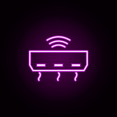 Poster - router neon icon. Elements of internet things set. Simple icon for websites, web design, mobile app, info graphics