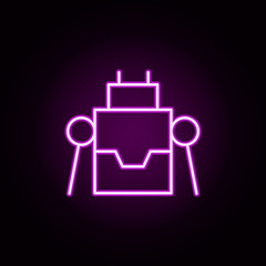 Poster - robot neon icon. Elements of internet things set. Simple icon for websites, web design, mobile app, info graphics