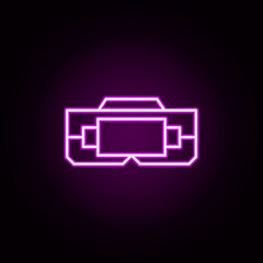 Poster - virtual reality neon icon. Elements of internet things set. Simple icon for websites, web design, mobile app, info graphics