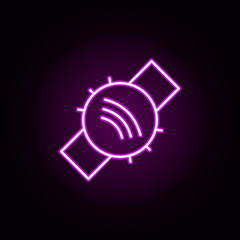 Poster - smartwatch neon icon. Elements of internet things set. Simple icon for websites, web design, mobile app, info graphics