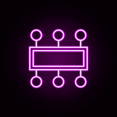 Aufkleber - cpu neon icon. Elements of internet things set. Simple icon for websites, web design, mobile app, info graphics