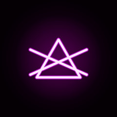 Poster - bleach neon icon. Elements of laundry set. Simple icon for websites, web design, mobile app, info graphics