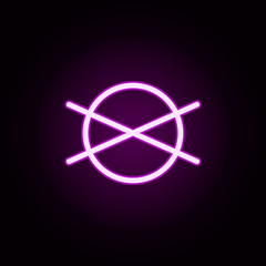 Poster - no dry clean neon icon. Elements of laundry set. Simple icon for websites, web design, mobile app, info graphics