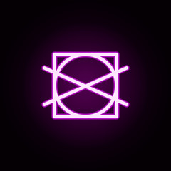 Poster - tumble dryer neon icon. Elements of laundry set. Simple icon for websites, web design, mobile app, info graphics