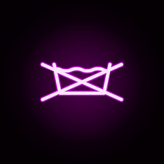 Poster - not wash neon icon. Elements of laundry set. Simple icon for websites, web design, mobile app, info graphics