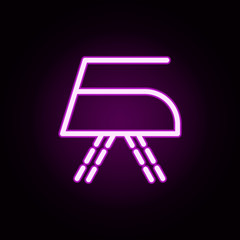 Poster - iron neon icon. Elements of laundry set. Simple icon for websites, web design, mobile app, info graphics