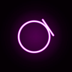 Poster - low heat neon icon. Elements of laundry set. Simple icon for websites, web design, mobile app, info graphics