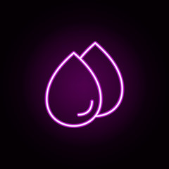 Poster - Drop neon icon. Elements of medical set. Simple icon for websites, web design, mobile app, info graphics