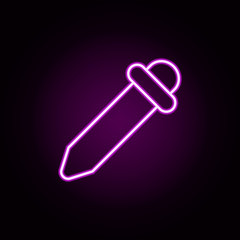 Poster - Dropper neon icon. Elements of medical set. Simple icon for websites, web design, mobile app, info graphics
