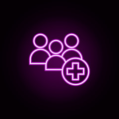 Poster - Group neon icon. Elements of medical set. Simple icon for websites, web design, mobile app, info graphics