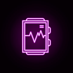 Poster - Smartwatch medical neon icon. Elements of medical set. Simple icon for websites, web design, mobile app, info graphics