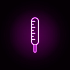 Poster - Thermometer neon icon. Elements of medical set. Simple icon for websites, web design, mobile app, info graphics
