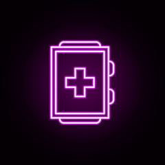 Poster - Smartwatch medical neon icon. Elements of medical set. Simple icon for websites, web design, mobile app, info graphics