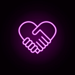 Poster - agreement neon icon. Elements of Minimal universal theme set. Simple icon for websites, web design, mobile app, info graphics