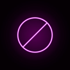 Poster - blocked neon icon. Elements of Minimal universal theme set. Simple icon for websites, web design, mobile app, info graphics