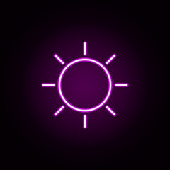 Poster - brightness neon icon. Elements of Minimal universal theme set. Simple icon for websites, web design, mobile app, info graphics