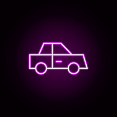 Poster - car neon icon. Elements of Minimal universal theme set. Simple icon for websites, web design, mobile app, info graphics