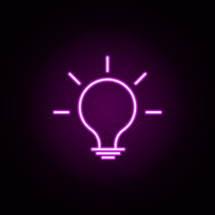 Poster - idea neon icon. Elements of Minimal universal theme set. Simple icon for websites, web design, mobile app, info graphics