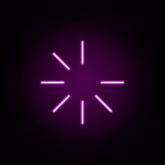 Poster - loading neon icon. Elements of Minimal universal theme set. Simple icon for websites, web design, mobile app, info graphics