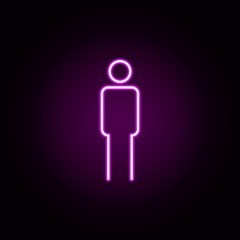 Poster - man neon icon. Elements of Minimal universal theme set. Simple icon for websites, web design, mobile app, info graphics