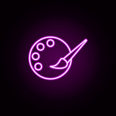 Poster - paint brush, palette neon icon. Elements of Minimal universal theme set. Simple icon for websites, web design, mobile app, info graphics