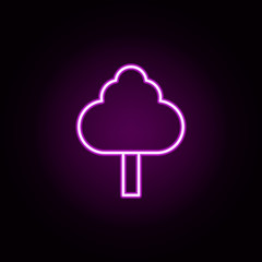 Poster - tree leaf neon icon. Elements of Minimal universal theme set. Simple icon for websites, web design, mobile app, info graphics