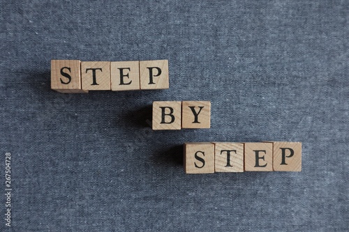 英語文字ブロックとデニム背景 Stock Photo Adobe Stock