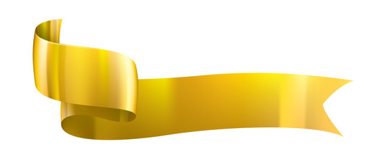 Wall Mural - golden ribbon on white background. vector illustration