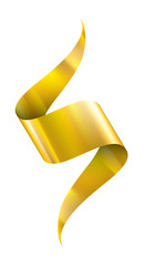Wall Mural - golden ribbon on white background. Vector illustration