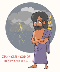 Wall Mural - Zeus the god of sky and thunder