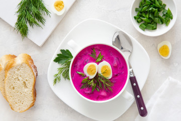 Wall Mural - cold beetroot soup