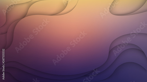 Horizontal Abstract Background With 3d Paper Layers Effect