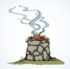 Stone Altar. Vector drawing