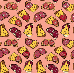 Sticker - Piece of loaf. Vector pattern