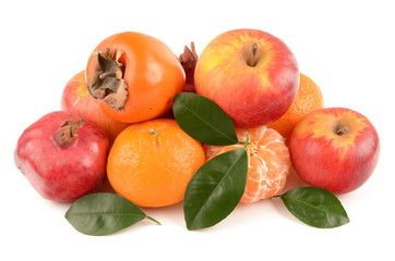 Wall Mural - Fruit on a white background