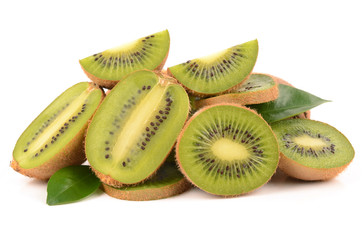 Poster - Kiwi fruit on a white background