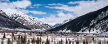 The Town Of Silverton Colorado In A Blanket Of Snow At The End Of Winter