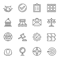 Wall Mural - Regulations Icon Set