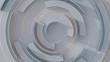© gonin - Rotating circle elements 3D rendering illustration