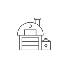 Poster - Industry flat, factory, industrial, manufacturing, technology icon