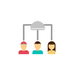 Poster - cloche, food, order, restaurant color icon