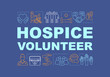 © IMG visuals icons - Hospice, hospital volunteer word concepts banner