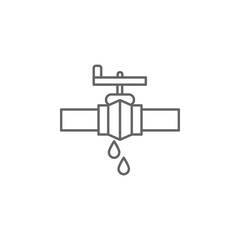 Aufkleber - Plumber, valve, water icon. Element of plumber icon. Thin line icon for website design and development, app development. Premium icon