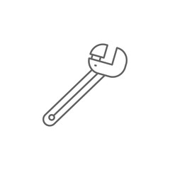 Poster - Plumber, wrench icon. Element of plumber icon. Thin line icon for website design and development, app development. Premium icon