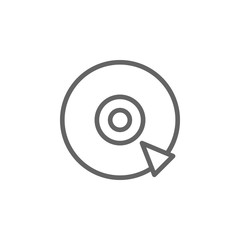 Aufkleber - CD player with Triangle icon. Element of theatre icon. Thin line icon for website design and development, app development. Premium icon