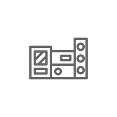 Poster - Home theatre icon. Element of theatre icon. Thin line icon for website design and development, app development. Premium icon